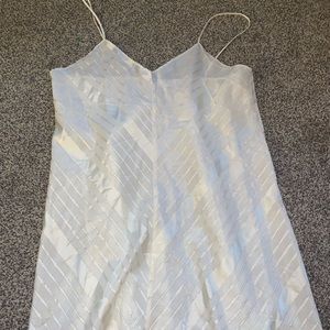 Slip dress white and gold